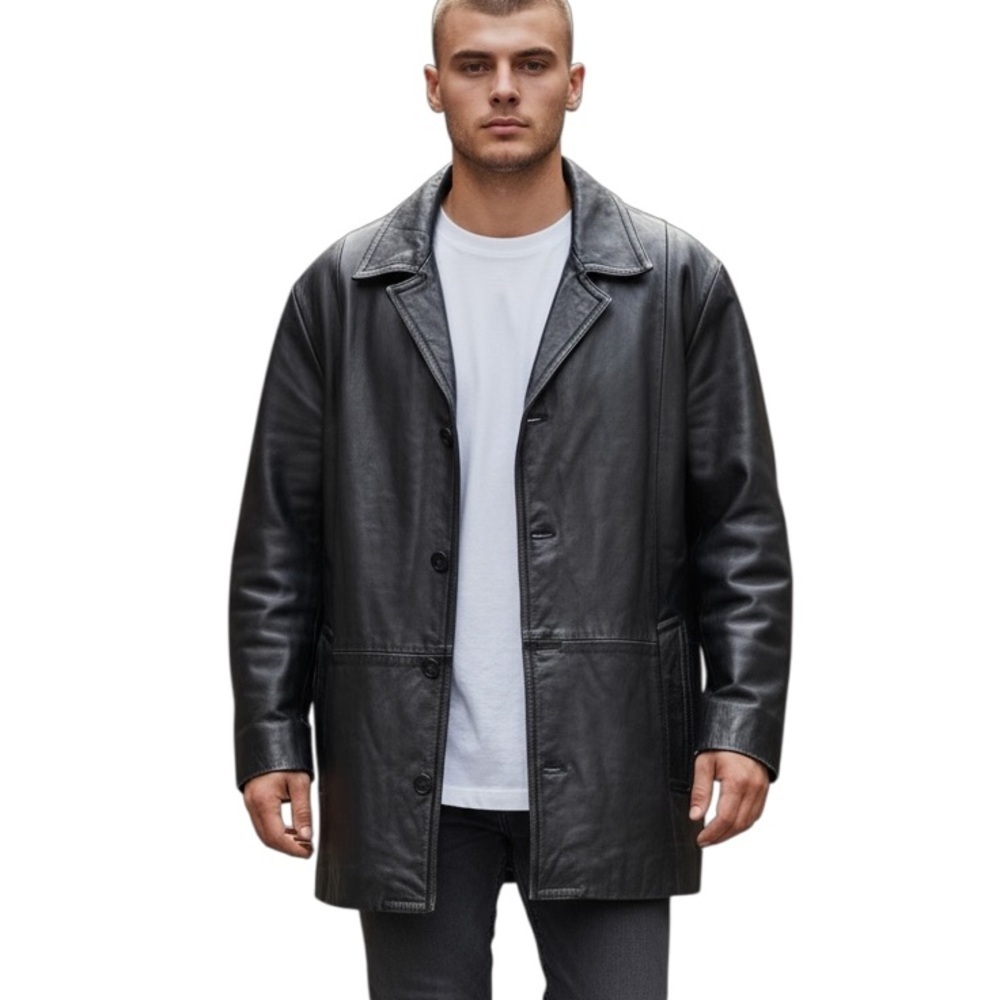Wilsons Men’s Leather jacket Thinsulate Ultra Insulation lining Black Vintage